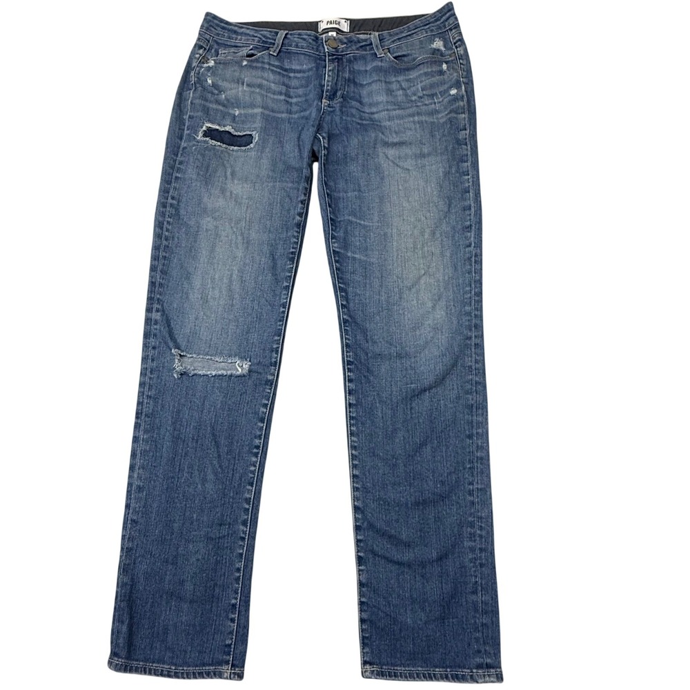PAIGE‎ Jimmy Jimmy Skinny Distressed Blue Denim Jeans Size 30
